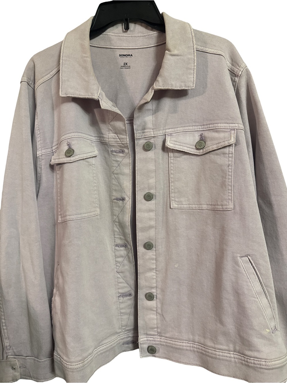 Sonoma Jacket Size 2X Beige Plus Size
Color is a pretty light purple
